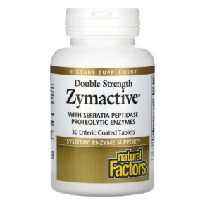 Natural Factors Zymactive Double Strength 30 Enteric Coated Tablets 068958017525