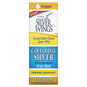 Natural Path Silver Wings Colloidal Silver Extra Strength 500 PPM 4 fl oz (120 ml) 613405610660