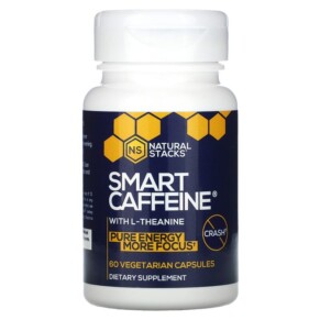 Natural Stacks Smart Caffeine With L-Theanine 60 Vegetarian Capsules 798295452535