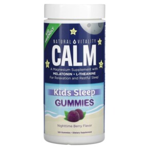 Natural Vitality CALM Kids Sleep Gummies Nighttime Berry 120 Gummies 183405043831