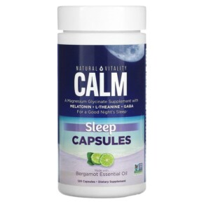 Natural Vitality CALM Sleep Capsules with Bergamot Essential Oil 120 Capsules 183405043619