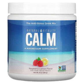 Natural Vitality CALM The Anti-Stress Drink Mix Raspberry-Lemon 8 oz (226 g) 183405043503