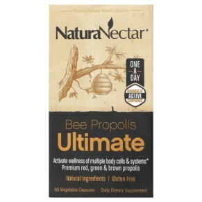 NaturaNectar Bee Propolis Ultimate 60 Vegetable Capsules 837654326619