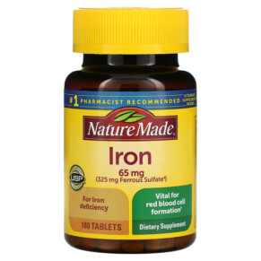 Nature Made Iron 65 mg 180 Tablets 031604026127