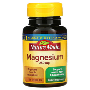 Nature Made Magnesium 250 mg 100 Tablets 031604012694