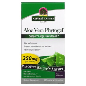 Nature's Answer Aloe Vera Phytogel 250 mg 90 Vegetarian Capsules 083000161148