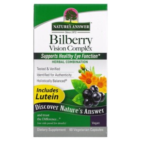 Nature's Answer Bilberry Vision Complex 60 Vegetarian Capsules 083000160110