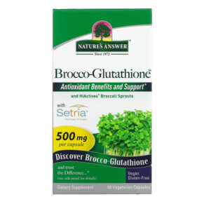 Nature's Answer Brocco-Glutathione 500 mg 60 Vegetarian Capsules 083000160301