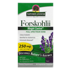 Nature's Answer Forskohlii 250 mg 60 Vegetarian Capsules 083000163821