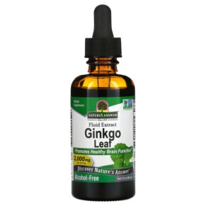 Nature's Answer Ginkgo Leaf Fluid Extract Alcohol-Free 1.000 mg 2 fl oz (60 ml) 083000006210