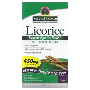 Nature's Answer Licorice 450 mg 90 Vegetarian Capsules 083000162947