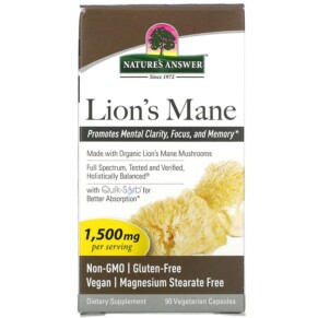 Nature's Answer Lion's Mane 500 mg 90 Vegetarian Capsules 083000161728
