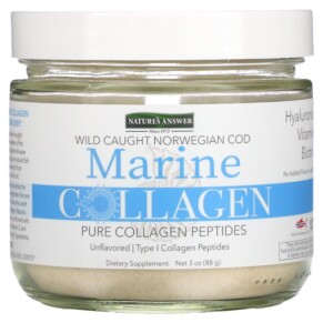 Nature's Answer Marine Collagen Wild Caught Norwegian Cod Unflavored 3 oz (88 g) 083000269233
