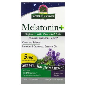 Nature's Answer Melatonin+ 5 mg 60 Vegetarian Capsules 083000165658