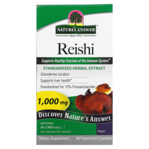 Nature's Answer Reishi 500 mg 60 Vegetarian Capsules 083000164255