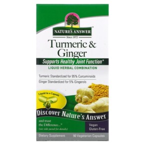 Nature's Answer Turmeric & Ginger 90 Vegetarian Capsules 083000265945