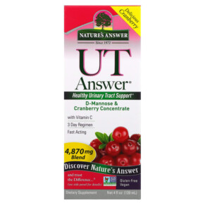 Nature's Answer UT Answer D-Mannose & Cranberry Concentrate 4.870 mg 4 fl oz (120 ml) 083000263705