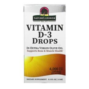 Nature's Answer Vitamin D-3 Drops 100 mcg (4.000 IU) 0.5 fl oz (15 ml) 083000261329