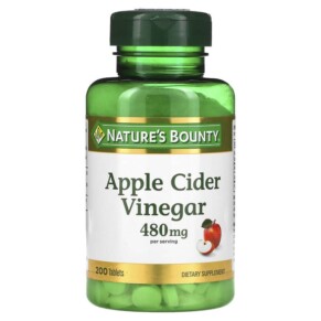 Nature's Bounty Apple Cider Vinegar 240 mg 200 Tablets 074312785702
