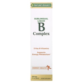 Nature's Bounty B-Complex Sublingual Liquid 2 fl oz (59 ml) 074312028717