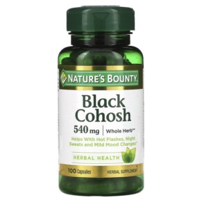 Nature's Bounty Black Cohosh 540 mg 100 Capsules 074312335112