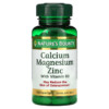 Nature's Bounty Calcium Magnesium Zinc with Vitamin D3 100 Coated Caplets 074312042904