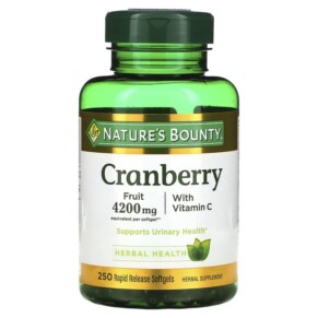 Nature's Bounty Cranberry with Vitamin C 250 Rapid Release Softgels 074312043635