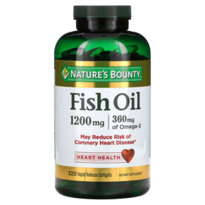 Nature's Bounty Fish Oil 1.200 mg 320 Rapid Release Softgels 074312276026