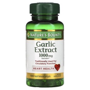 Nature's Bounty Garlic Extract 1.000 mg 100 Rapid Release Softgels 074312123269