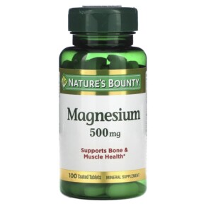 Nature's Bounty Magnesium 500 mg 100 Coated Tablets 074312055355