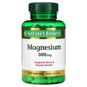 Nature's Bounty Magnesium 500 mg 200 Coated Tablets 074312530869
