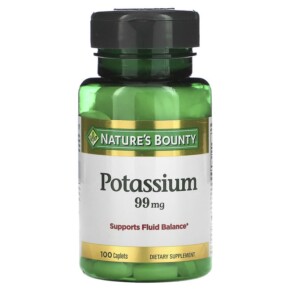 Nature's Bounty Potassium 99 mg 100 Caplets 074312011108