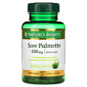 Nature's Bounty Saw Palmetto 450 mg 100 Capsules 074312441912