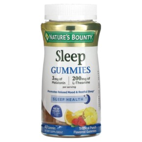Nature's Bounty Sleep Gummies Tropical Punch 60 Gummies 074312593871