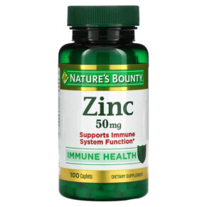 Nature's Bounty Zinc 50 mg 100 Caplets 074312020605