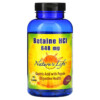 Nature's Life Betaine HCL 648 mg 250 Capsules 040647004108