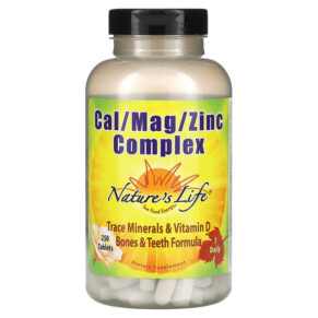 Nature's Life Cal / Mag / Zinc Complex 250 Tablets 040647001930