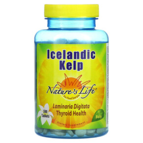 Nature's Life Icelandic Kelp 500 Tablets 040647002319