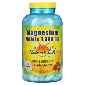 Nature's Life Magnesium Malate 1.300 mg 250 Tablets 040647006874