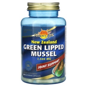 Nature's Life New Zealand Green Lipped Mussel 500 mg 90 Vegetarian Capsules 010043941888