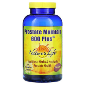 Nature's Life Prostate Maintain 600 Plus 250 Vegetarian Capsules 040647006164