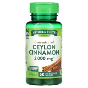 Nature's Truth Concentrated Ceylon Cinnamon 2.000 mg 60 Quick Release Capsules 840093115508