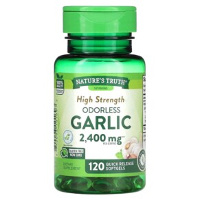 Nature's Truth High Strength Odorless Garlic 1.200 mg 120 Quick Release Softgels 840093101693