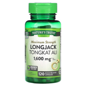 Nature's Truth Longjack Tongkat Ali 800 mg 120 Quick Release Capsules 840093120229