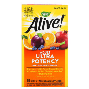 Nature's Way Alive! Adult Ultra Potency Complete Multivitamin 60 Tablets 033674156797