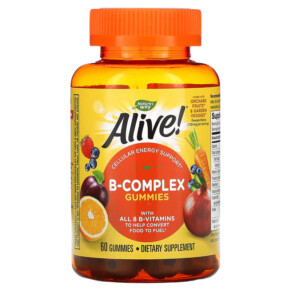 Nature's Way Alive! B-Complex Gummies Mango 60 Gummies 033674104835