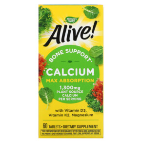 Nature's Way Alive! Calcium Max Absorption 325 mg 60 Tablets 033674158388