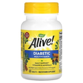 Nature's Way Alive! Diabetic Multivitamin 60 Tablets 033674123713