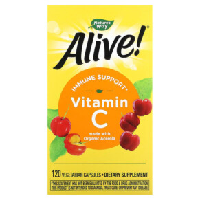 Nature's Way Alive! Immune Support Vitamin C 120 Vegetarian Capsules 033674151426