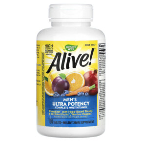 Nature's Way Alive! Men's Ultra Potency Complete Multivitamin 150 Tablets 033674137178